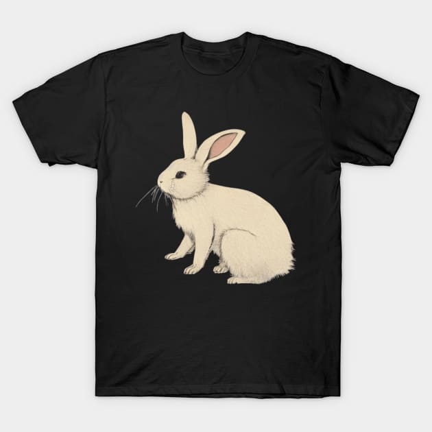 Vintage Cute Baby Rabbit Lop Eared Bunny Mom T-Shirt by Mochabonk